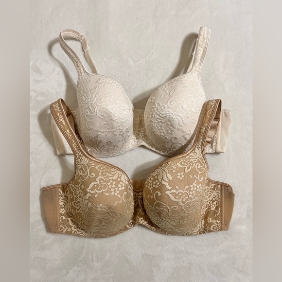 Cacique Tan Lace Overlay Full Coverage Bra         BUNDLES - Picture 1 of 4